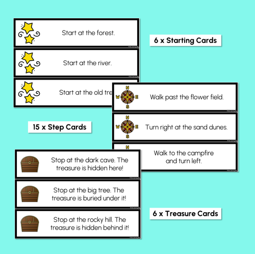 Resource preview 4 for My Treasure Map - Position & Direction Activity