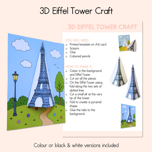 Resource preview 2 for Tiwi in Paris Printable Pack - Literacy, Maths, Book Crafts & Design Printables - Book Week 2026