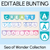 1 for Editable Bunting - The Sea of Wonder Collection - Calming Classroom Decor