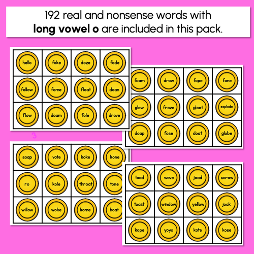 Resource preview 3 for Real and Nonsense Long Vowel O Words - Phonics Game - BURIED TREASURE
