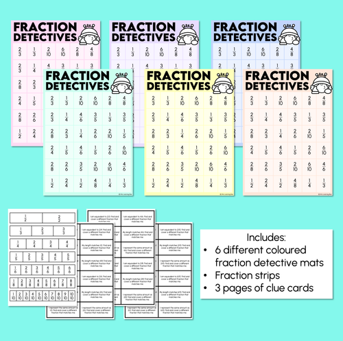 Resource preview 3 for Fraction Detectives - Equivalent Fractions Activity