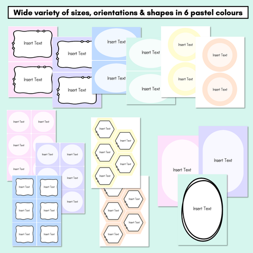 Resource preview 3 for PASTEL DECOR Editable Labels