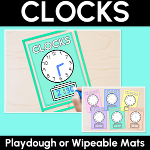Clocks – Playdough or Wipeable Mats