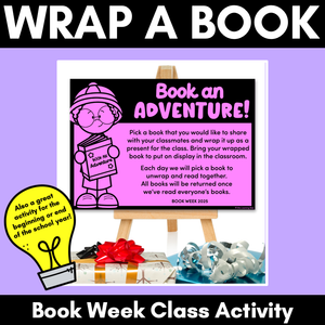WRAP A STORY BOOK - Book Week or Start/End of Year Classroom Book Activity
