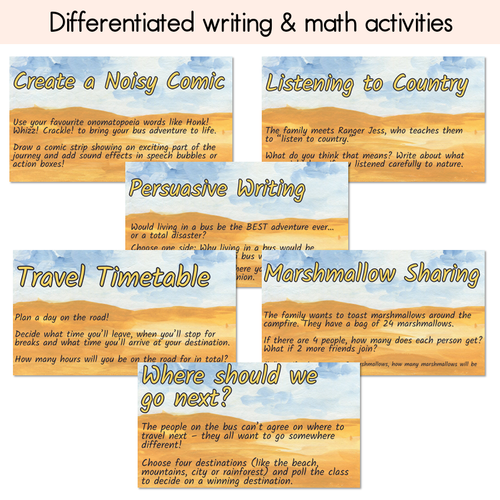 Resource preview 2 for We Live In A Bus Writing, Maths & Design Prompt Editable Slides - Book Week 2025