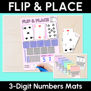 Flip & Place - 3-Digit Numbers - Number Mats