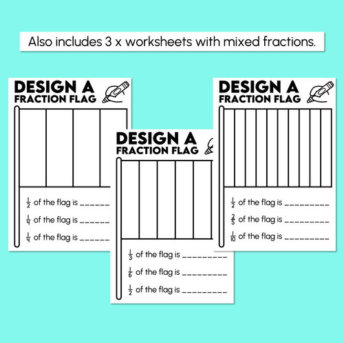 Resource preview 4 for Design a Fraction Flag - Fractions Worksheets
