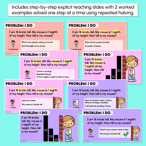 Resource preview 3 for Problem Solving with Repeated Halving - Solving Length Problems Digital Slides