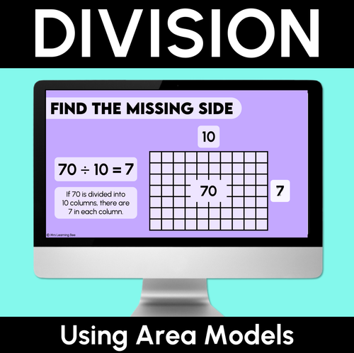 Resource preview 1 for Representing Division Using Area Models Teaching Slides