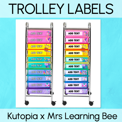 Resource preview 1 for Rainbow Trolley Labels - The Kutopia Collection