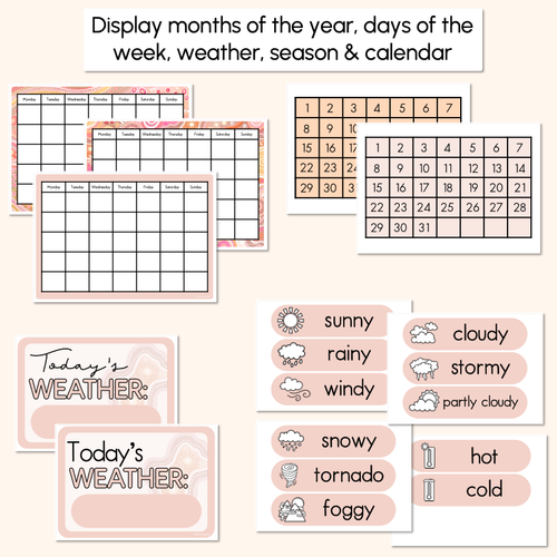 Resource preview 3 for CALENDAR & WEATHER DISPLAY- The Jagun Collection