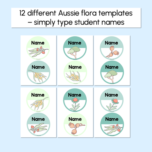 Resource preview 3 for Classroom Door or Window Display - Editable - Aussie Flora - The Brentos Collection