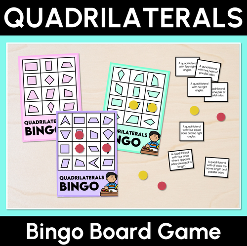 Resource preview 1 for Quadrilaterals Bingo – Board Game