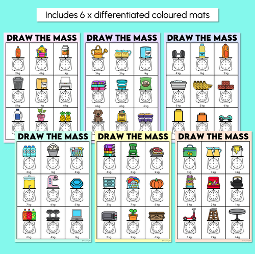 Resource preview 3 for Draw the Mass - Recording Mass Using A Scale Mats