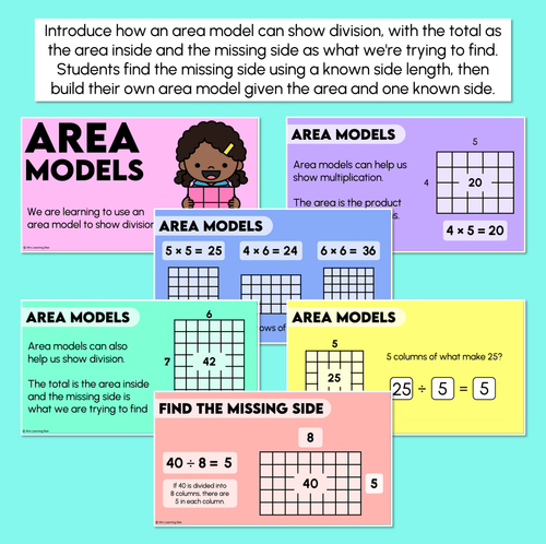 Resource preview 2 for Representing Division Using Area Models Teaching Slides