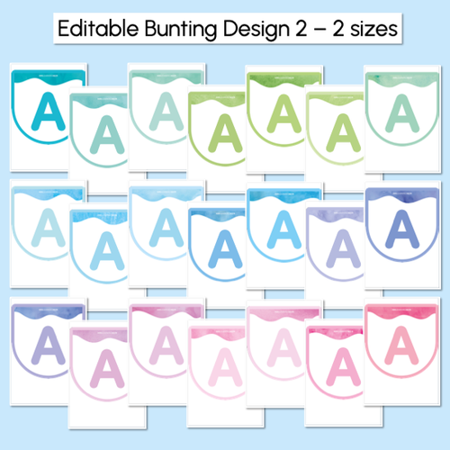 Resource preview 3 for Editable Bunting - The Sea of Wonder Collection - Calming Classroom Decor