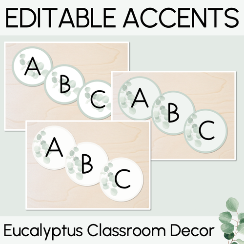 Resource preview 3 for Eucalyptus Classroom Decor Bundle
