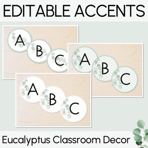 Editable Accents - The Eucalyptus Edit - Eucalyptus Classroom Decor