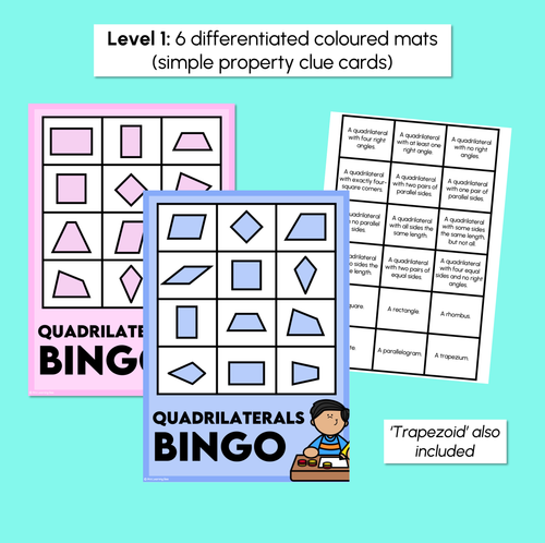Resource preview 2 for Quadrilaterals Bingo – Board Game