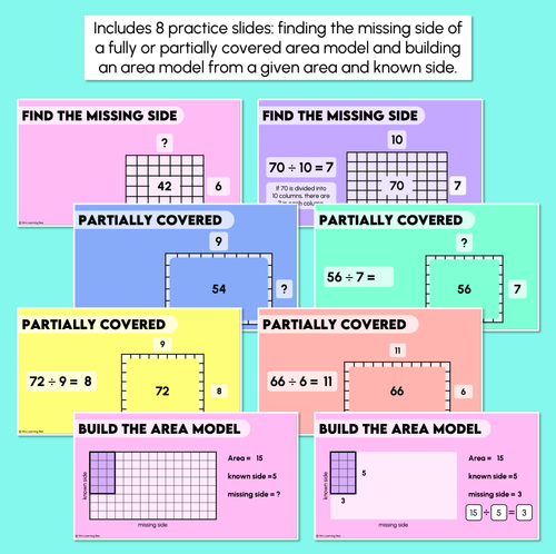 Resource preview 3 for Representing Division Using Area Models Teaching Slides