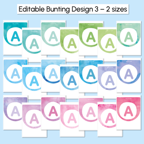 Resource preview 4 for Editable Bunting - The Sea of Wonder Collection - Calming Classroom Decor