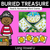 1 for Real and Nonsense Long Vowel U Words - Phonics Game - BURIED TREASURE