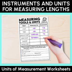 Instruments and Units for Measuring Lengths - Units of Measurement Worksheets