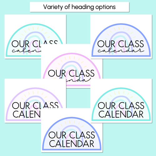 Resource preview 5 for CALENDAR & WEATHER DISPLAY- The Wonderland Collection