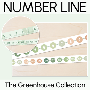 1-200 Number Line Display - The Greenhouse Collection - Natural Classroom Decor