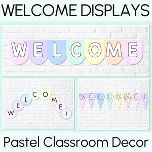 Pastel Classroom Decor Welcome Display Freebie