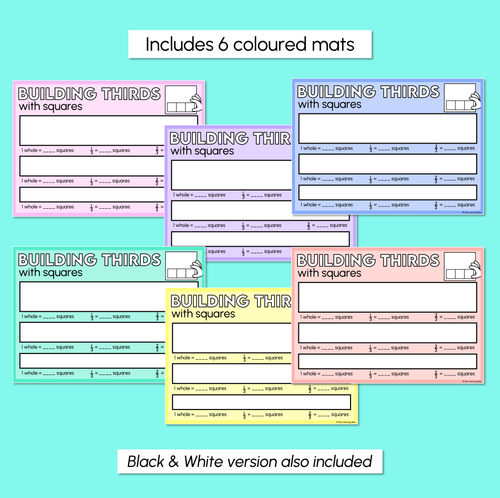 Resource preview 3 for Building Thirds with Squares - Fraction Mats