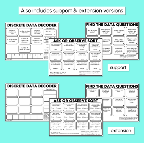 Resource preview 4 for Escape Room - Identifying & Collecting Data - Printables