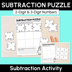 2-Digit & 3-Digit Subtraction Puzzle