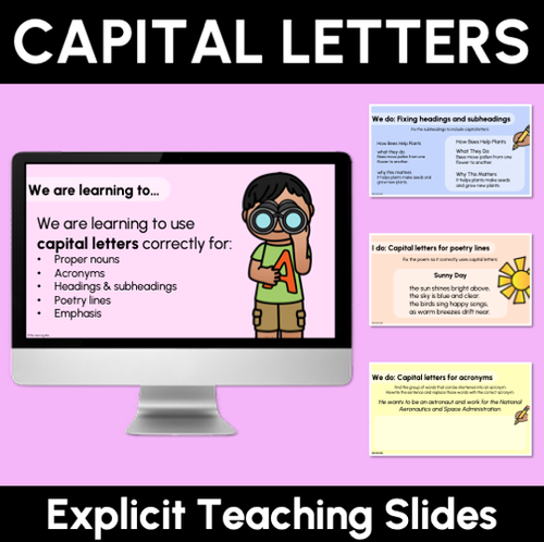 Resource preview 1 for Capital Letters Explicit Teaching Slides