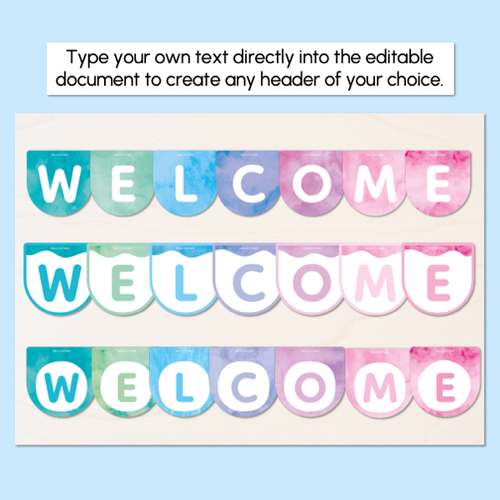 Resource preview 5 for Editable Bunting - The Sea of Wonder Collection - Calming Classroom Decor