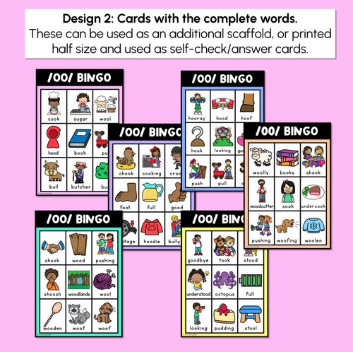 Resource preview 3 for SHORT OO SOUND BINGO - Ways to spell the short /OO/ phoneme