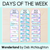 1 for DAYS OF THE WEEK DISPLAY - The Wonderland Collection