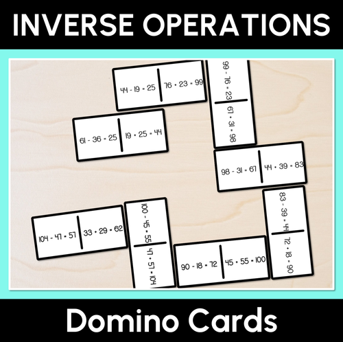 Resource preview 1 for Inverse Operations Domino Cards - Addition & Subtraction