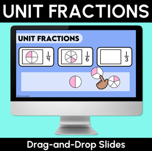 Unit Fractions - Drag-and-drop Slides