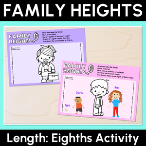 Draw the Family's Heights - Eighths of a Length Activity