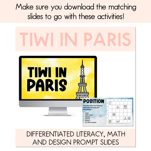 Resource preview 7 for Tiwi in Paris Printable Pack - Literacy, Maths, Book Crafts & Design Printables - Book Week 2026