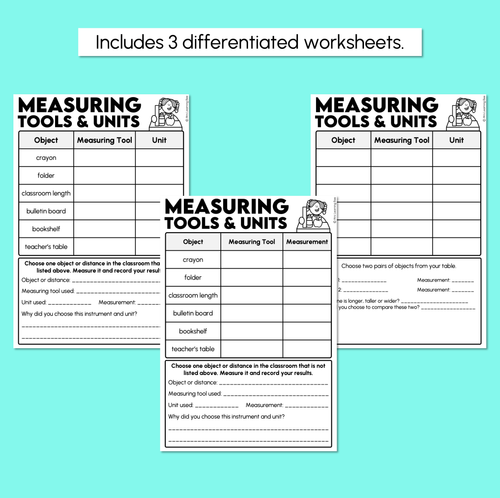 Resource preview 3 for Instruments and Units for Measuring Lengths - Units of Measurement Worksheets