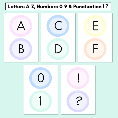 Resource preview 2 for PASTEL CLASSROOM DECOR - Editable Accents