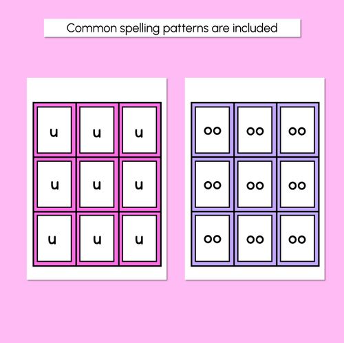 Resource preview 4 for SHORT OO SOUND BINGO - Ways to spell the short /OO/ phoneme