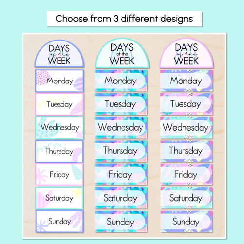 Resource preview 2 for DAYS OF THE WEEK DISPLAY - The Wonderland Collection