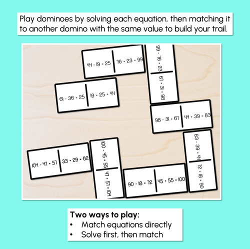 Resource preview 2 for Inverse Operations Domino Cards - Addition & Subtraction