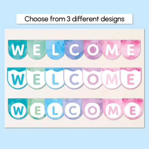 Resource preview 2 for WELCOME Bunting Headers - Sea of Wonder Collection - Calming Classroom Decor
