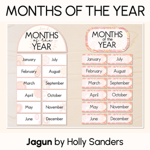 MONTHS OF THE YEAR DISPLAY - The Jagun Collection