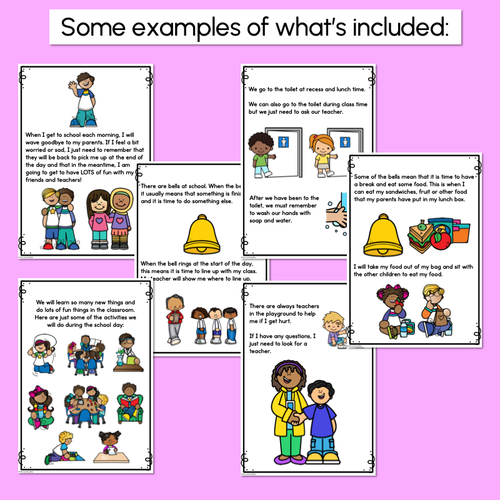 Resource preview 3 for Starting School Social Story - Editable