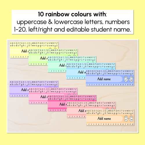 Resource preview 2 for Editable Desk Plates / Student Name Tags - Rainbow Classrom Decor